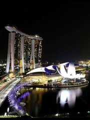 夜色斑斓 新加坡会展中心