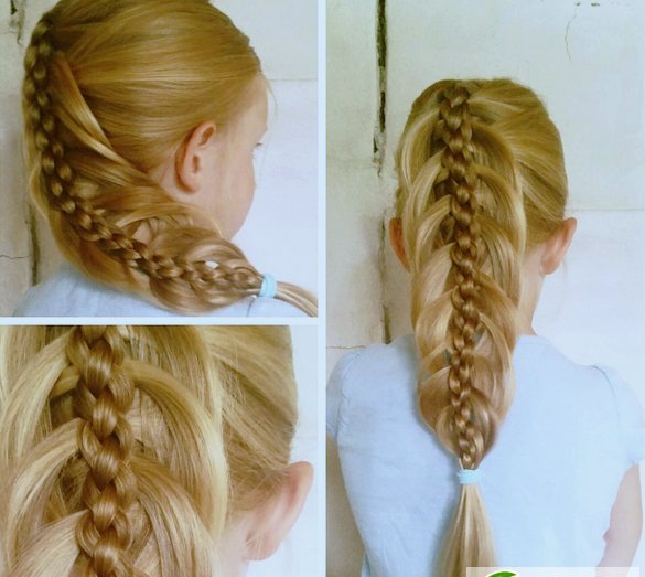 点击大图看下一张：小公主扎发发型教程 精致儿童编发图解教程