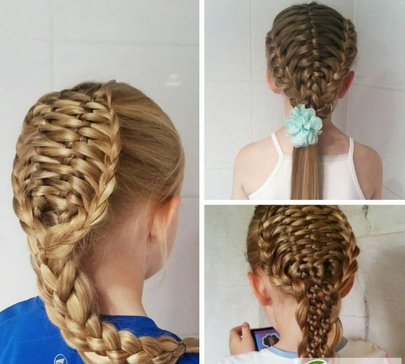 点击大图看下一张：小公主扎发发型教程 精致儿童编发图解教程