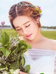 韩系优雅新娘定妆照 典雅高贵幸福美发