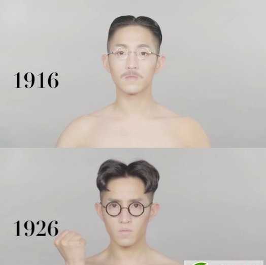 点击大图看下一张：中国男人100年发型史 2016年流行发型竟然是这款