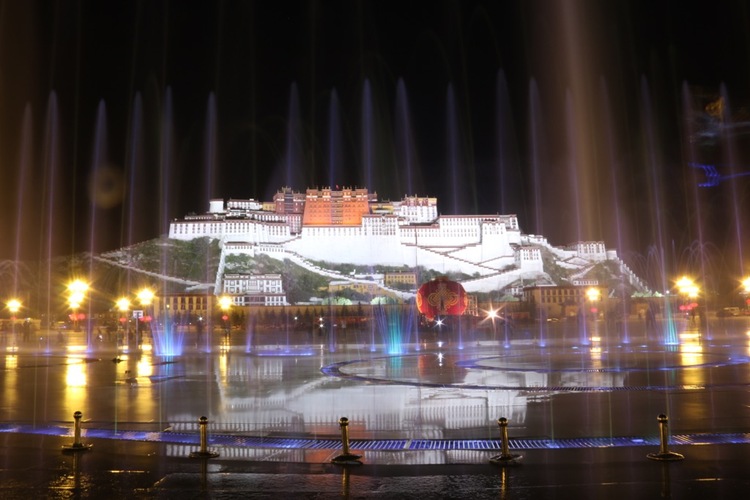 点击大图看下一张：布达拉宫夜景片段