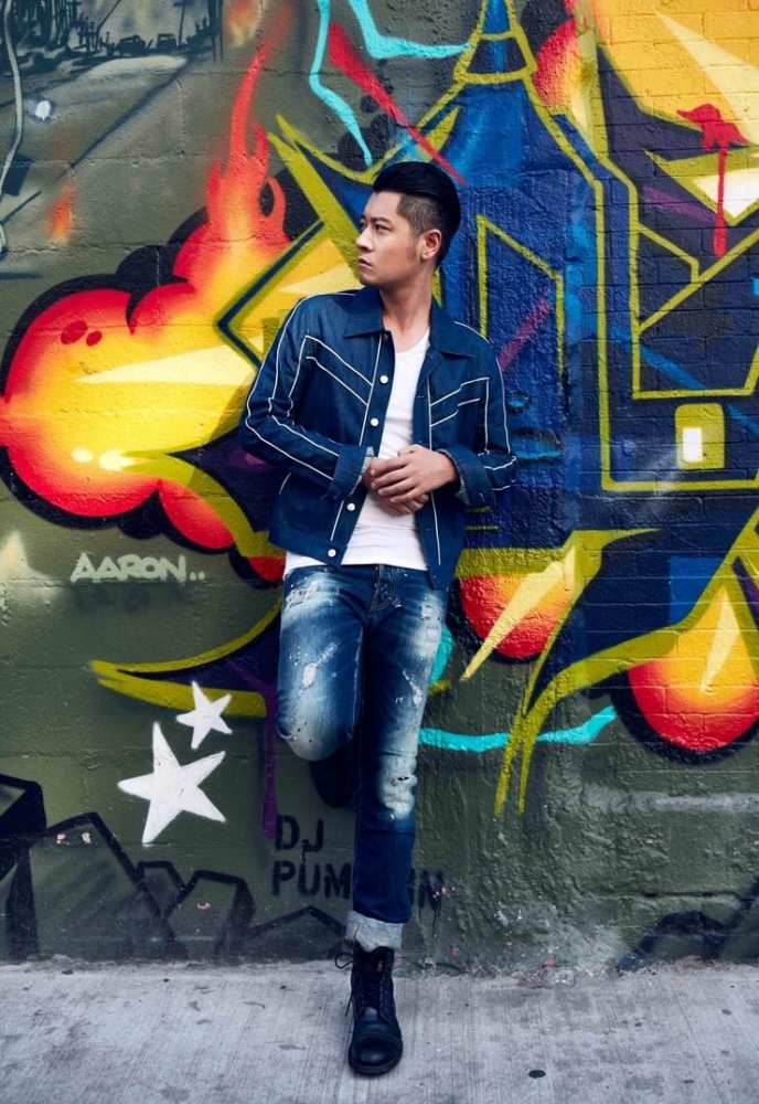 点击大图看下一张：行走的荷尔蒙!任重时尚精尽显穿搭心机