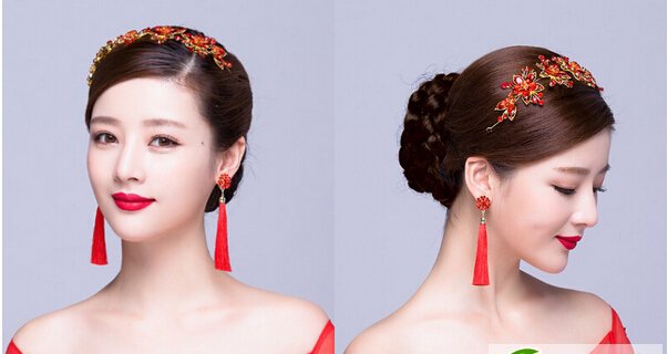 点击大图看下一张:中韩新娘盘发发型 2017新款浪漫来袭