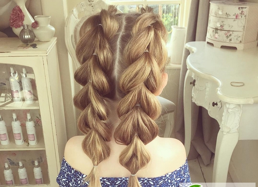 点击大图看下一张：开学儿童编发大全