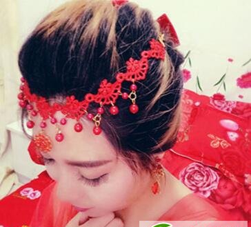 点击大图看下一张：韩式新娘发型图片 2016新款新娘发型设计