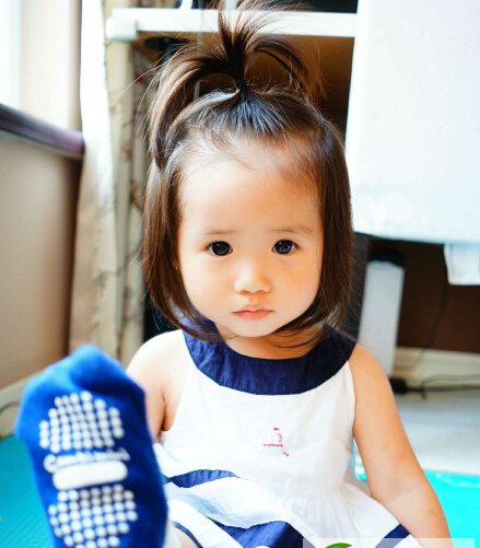 点击大图看下一张：小萝莉发型扎法大全 最新儿童发型图片