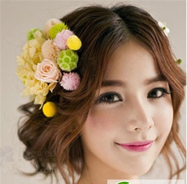 点击大图看下一张：最新新娘发型集锦 做男神中最美的女神