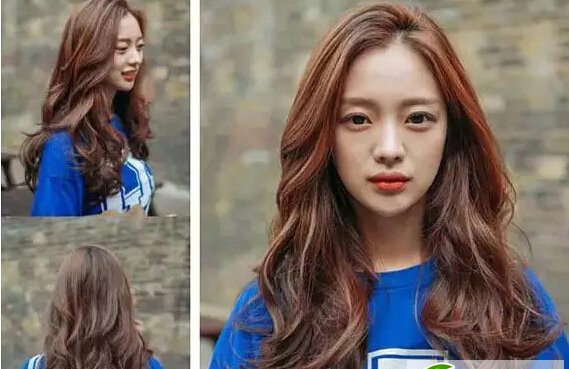 点击大图看下一张:女生偏分长卷发发型