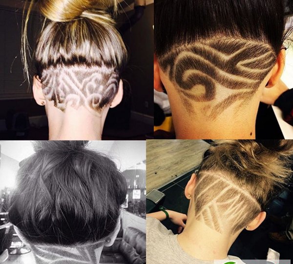点击大图看下一张：另类女生Undercut发型