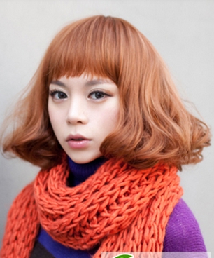 点击大图看下一张：圆脸大脸显瘦气质梨花烫图片