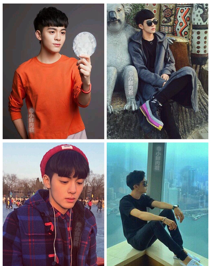 点击大图看下一张：90后美腿小鲜肉 阳光潮男帅气街拍