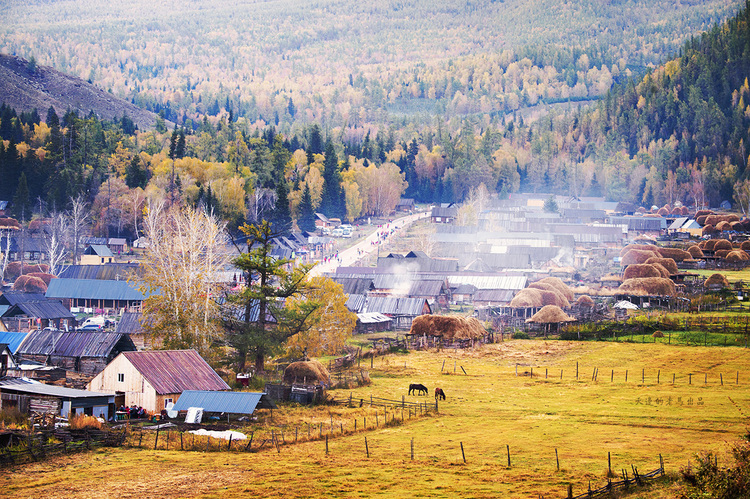 点击大图看下一张：北疆之秋