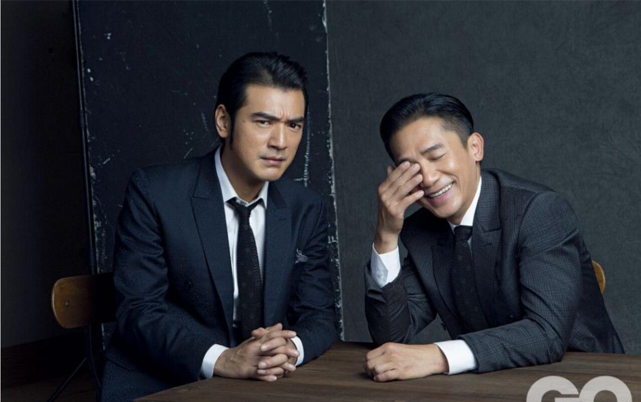 点击大图看下一张：梁朝伟金城武携手登封 看不出来11岁年龄差