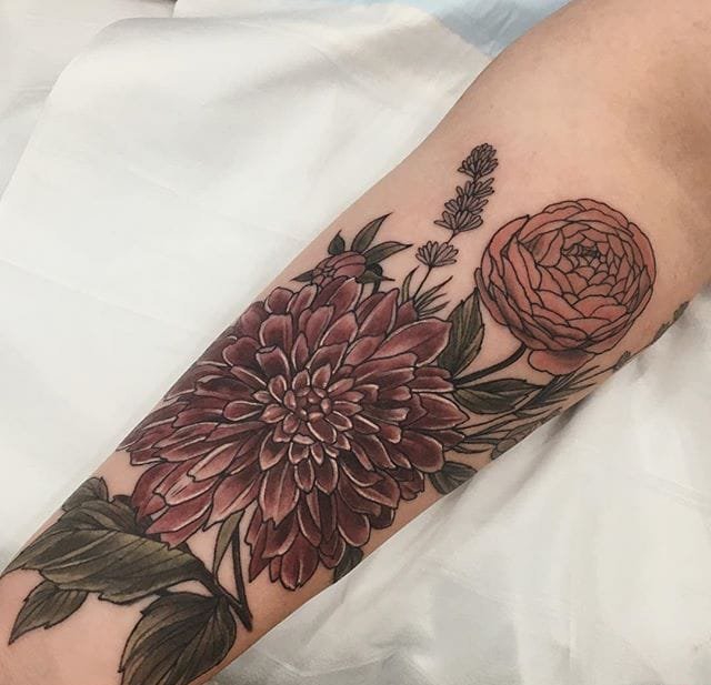 点击大图看下一张：精致漂亮的新传统风格纹身图案来自索菲娅