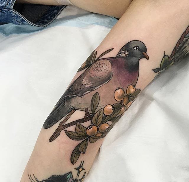 点击大图看下一张：精致漂亮的新传统风格纹身图案来自索菲娅