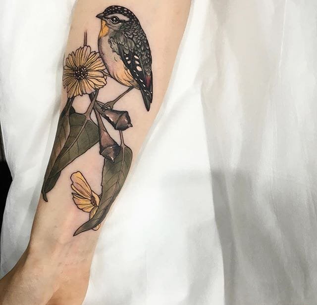 点击大图看下一张：精致漂亮的新传统风格纹身图案来自索菲娅