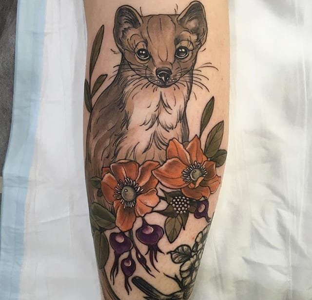 点击大图看下一张：精致漂亮的新传统风格纹身图案来自索菲娅