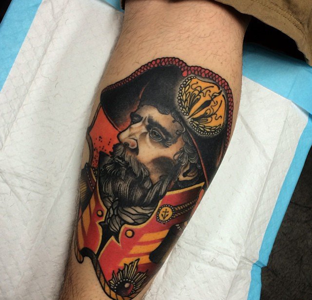 点击大图看下一张:多种风格海盗人物主题纹身图案