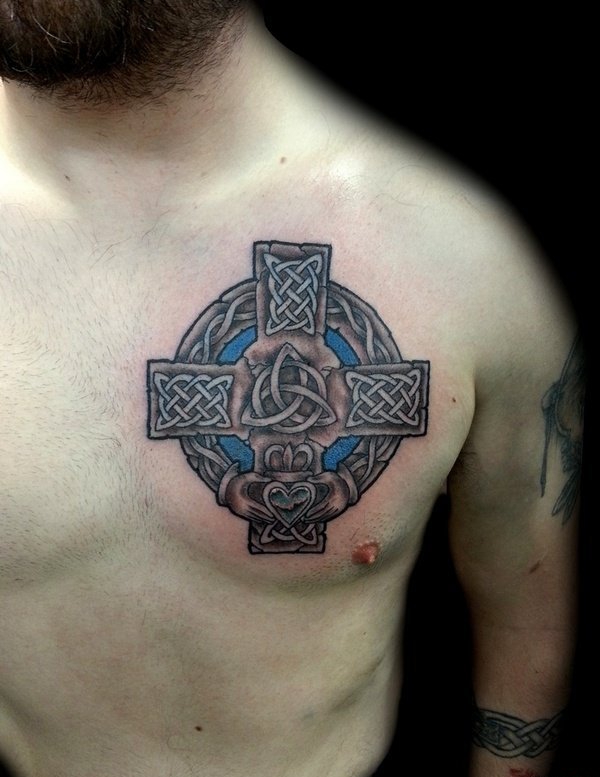 点击大图看下一张：多款帅气的信仰十字架纹身图案