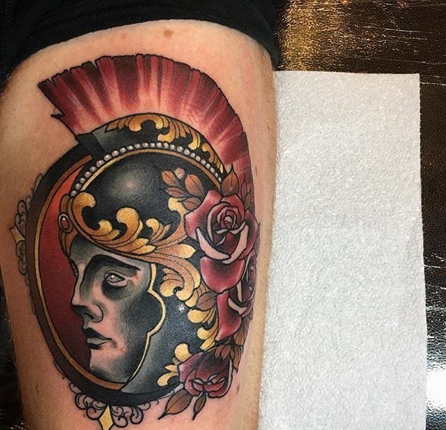 点击大图看下一张：精美的有光泽的新传统风格纹身图案来自达里尔