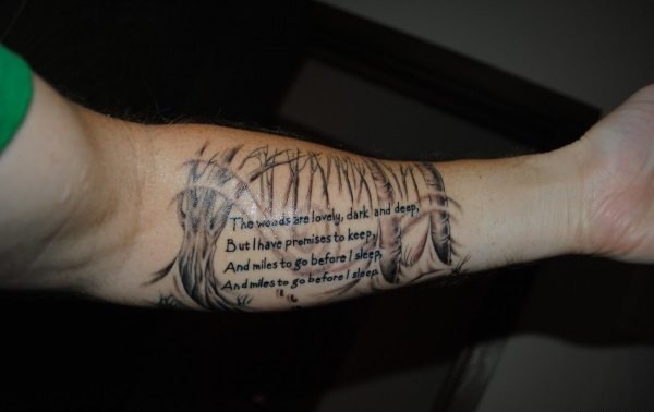 点击大图看下一张:个性的引用多段落英文字纹身图案