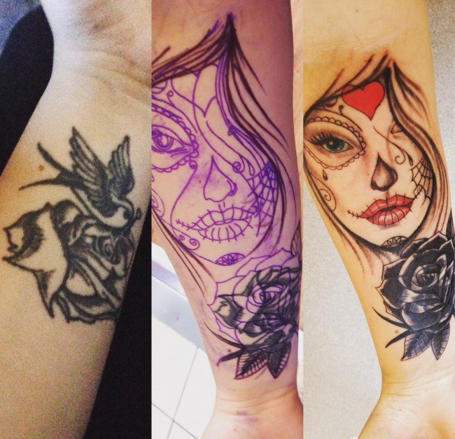 点击大图看下一张：多款成功的精美的覆盖纹身图案