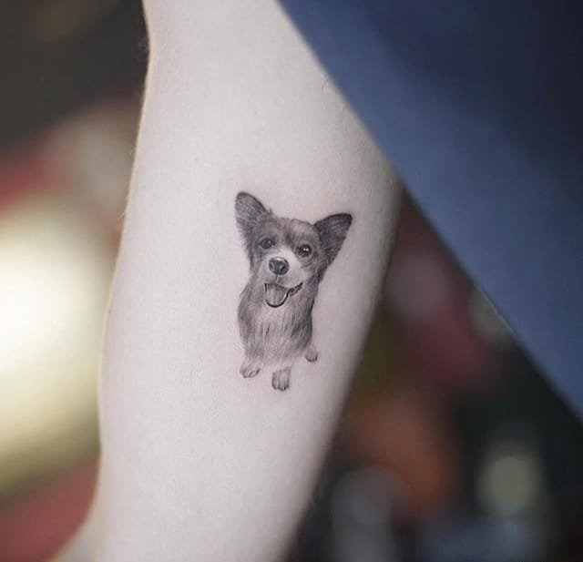 点击大图看下一张:多款微型的极其精致的动物纹身图案