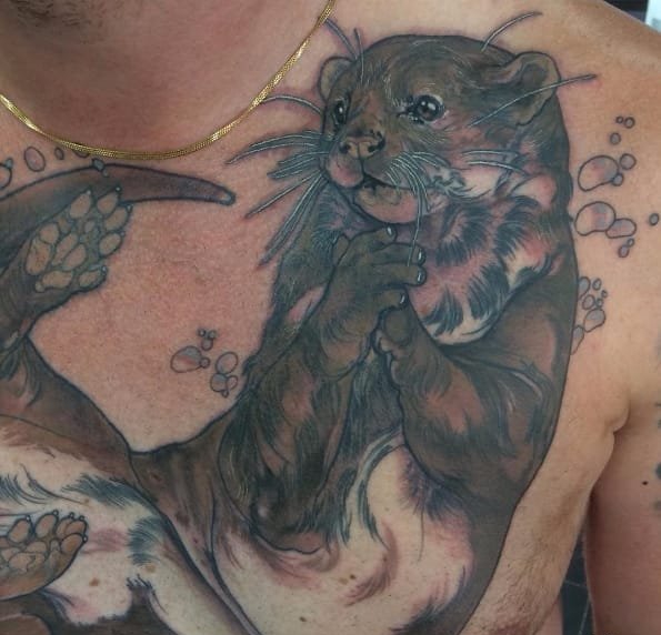 点击大图看下一张：精致的扣人心弦的绘画风格纹身图案来自凯特