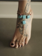 女性脚部黑色图腾欧美创意刺青