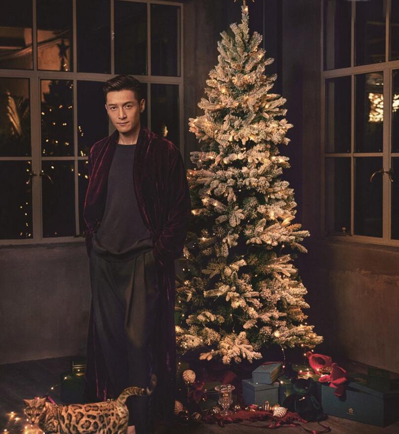 点击大图看下一张：胡歌圣诞主题大片