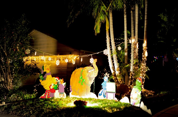 点击大图看下一张:圣地亚哥民居火树银花迎圣诞