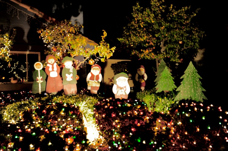 点击大图看下一张:圣地亚哥民居火树银花迎圣诞