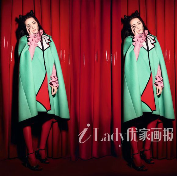 点击大图看下一张：迪丽热巴《优家画报》封面人物专访