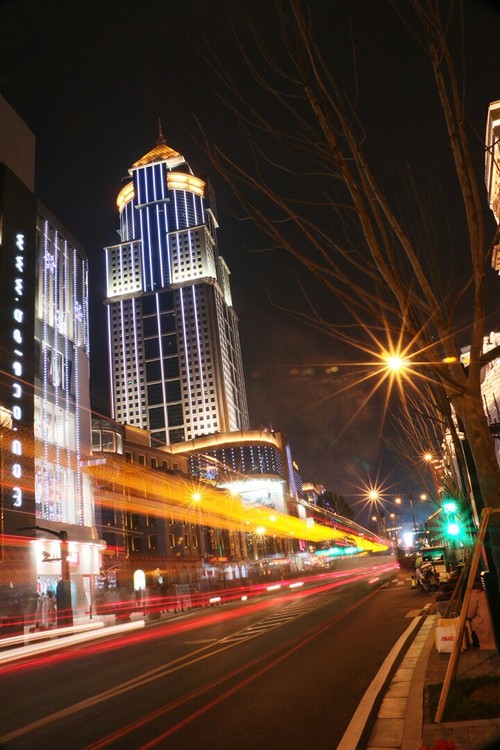 点击大图看下一张:武汉中山大道夜景