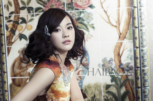 点击大图看下一张：小灵仙摇身一变复古名伶陈意涵