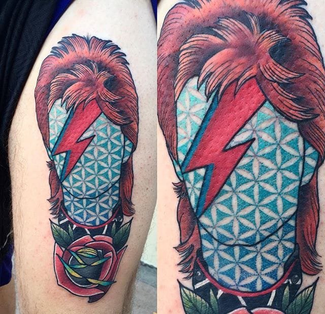 点击大图看下一张：漂亮的超现实主义人物肖像纹身图案