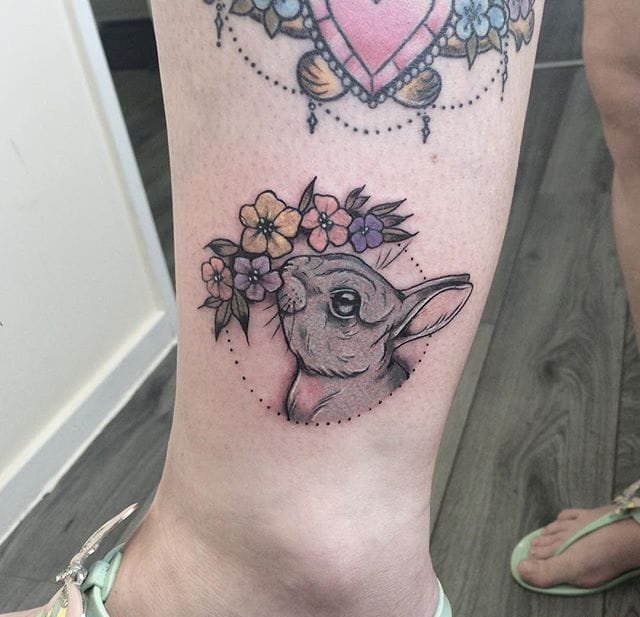 点击大图看下一张：超精美的现实风格各种动物纹身图案来自艾梅布雷