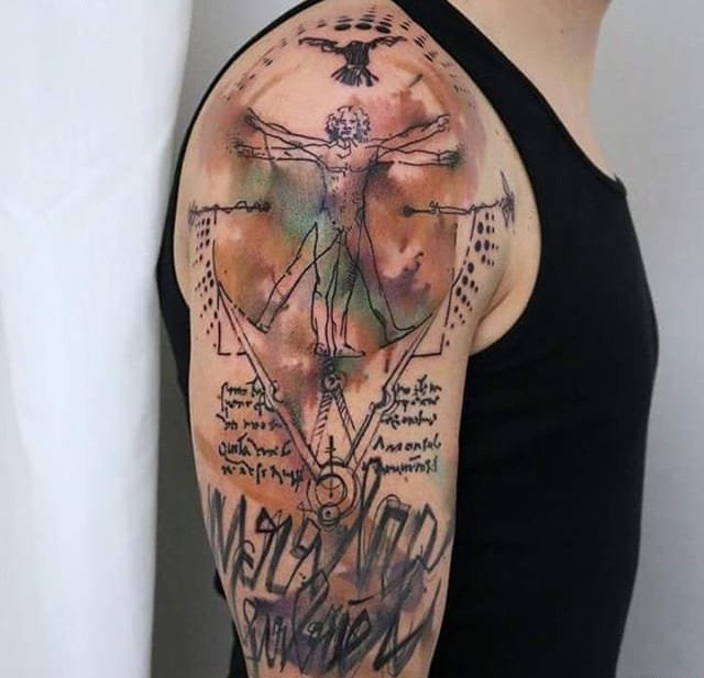 点击大图看下一张:独特的水彩图形纹身图案来自于女纹身师卡罗拉