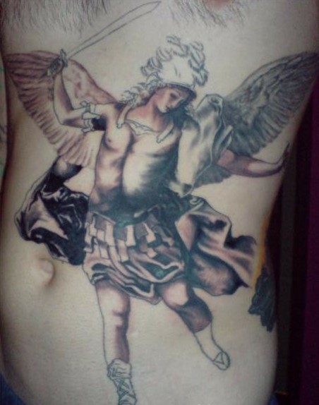 点击大图看下一张：古神话独特天使纹身图案