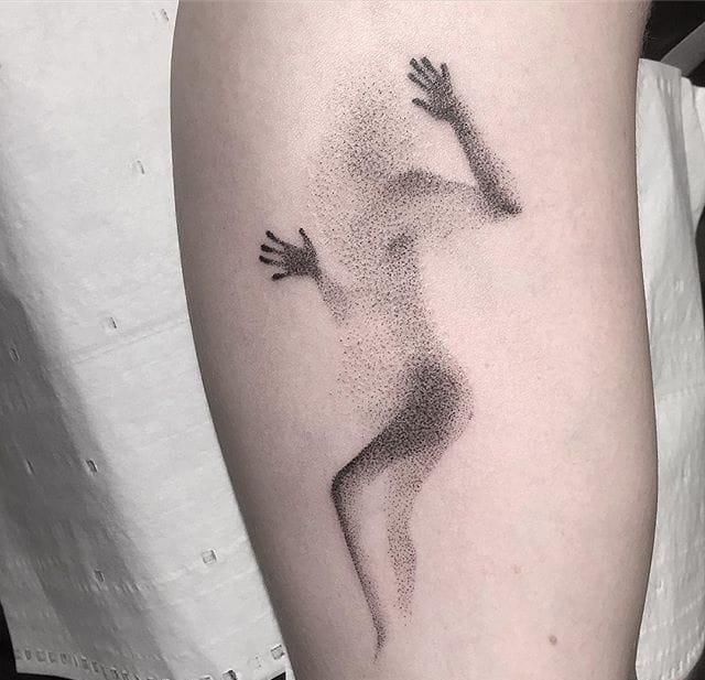 点击大图看下一张:2016年最新潮的黑灰白色微小图案纹身