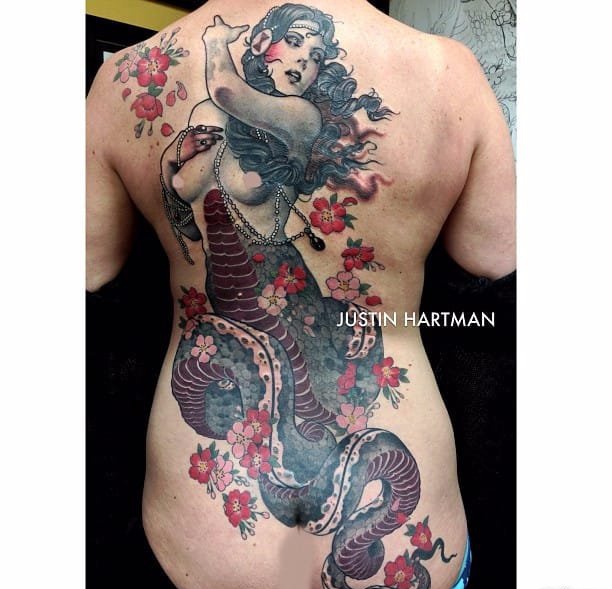 点击大图看下一张：多款大型杰出的纹身图案欣赏来自贾斯汀•哈特曼