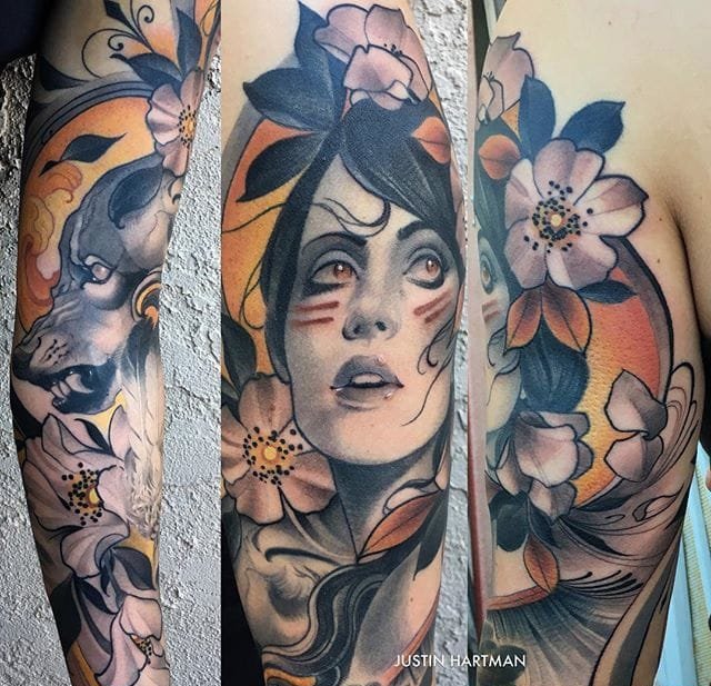 点击大图看下一张:多款大型杰出的纹身图案欣赏来自贾斯汀•哈特曼