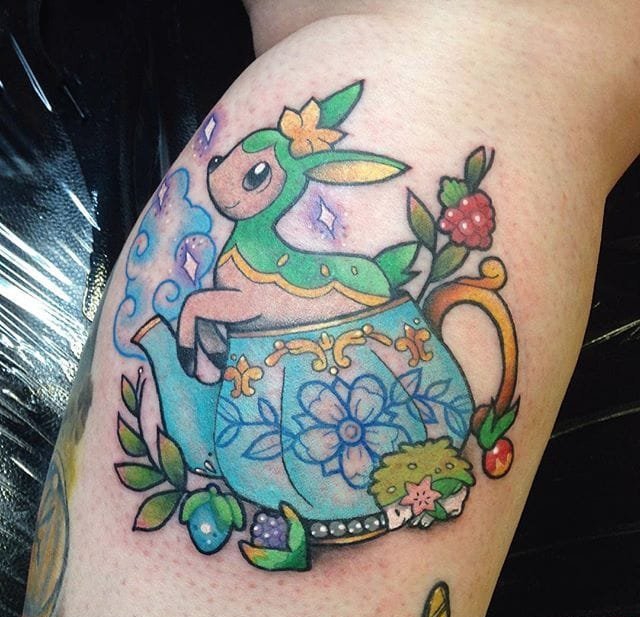 点击大图看下一张：多款可爱的茶杯里的小动物纹身图案来自卡莉