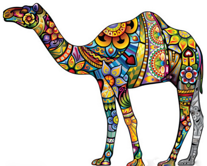 点击大图看下一张：25款用色彩拼出来的动物图腾素材