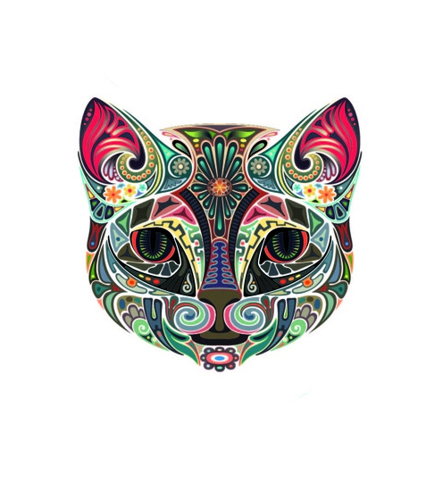 点击大图看下一张:25款用色彩拼出来的动物图腾素材