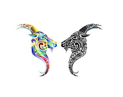 点击大图看下一张:25款用色彩拼出来的动物图腾素材