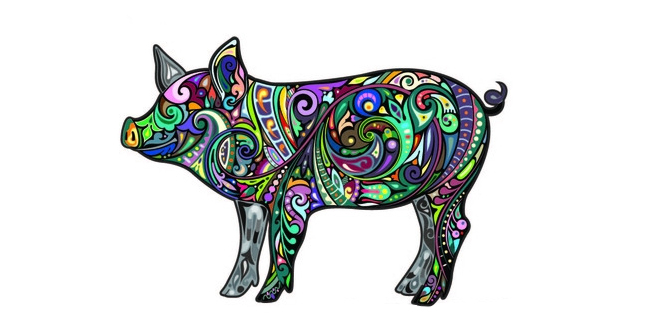 点击大图看下一张：25款用色彩拼出来的动物图腾素材