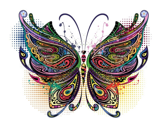 点击大图看下一张：25款用色彩拼出来的动物图腾素材