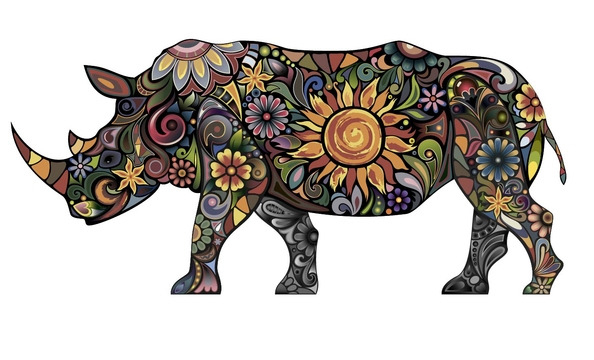 点击大图看下一张:25款用色彩拼出来的动物图腾素材